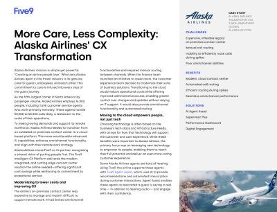Five9 Case Study Alaska Airlines